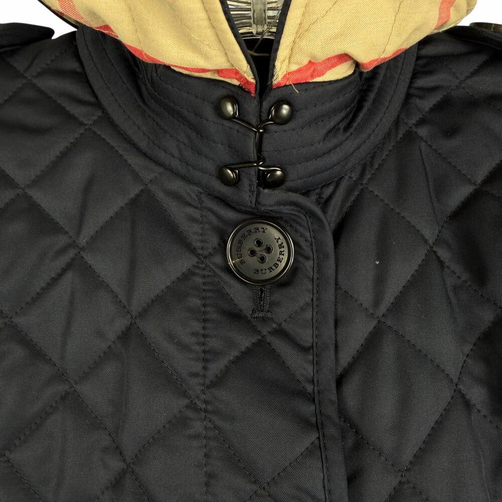 Burberry Ashurst Diamond Quilted Jacket Check Lining Dark Blue Size XS - Picture 4 of 14
